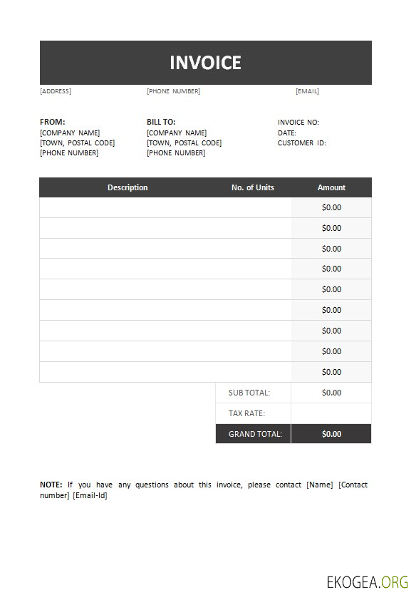 Facture gratuite template Facture gratuite template